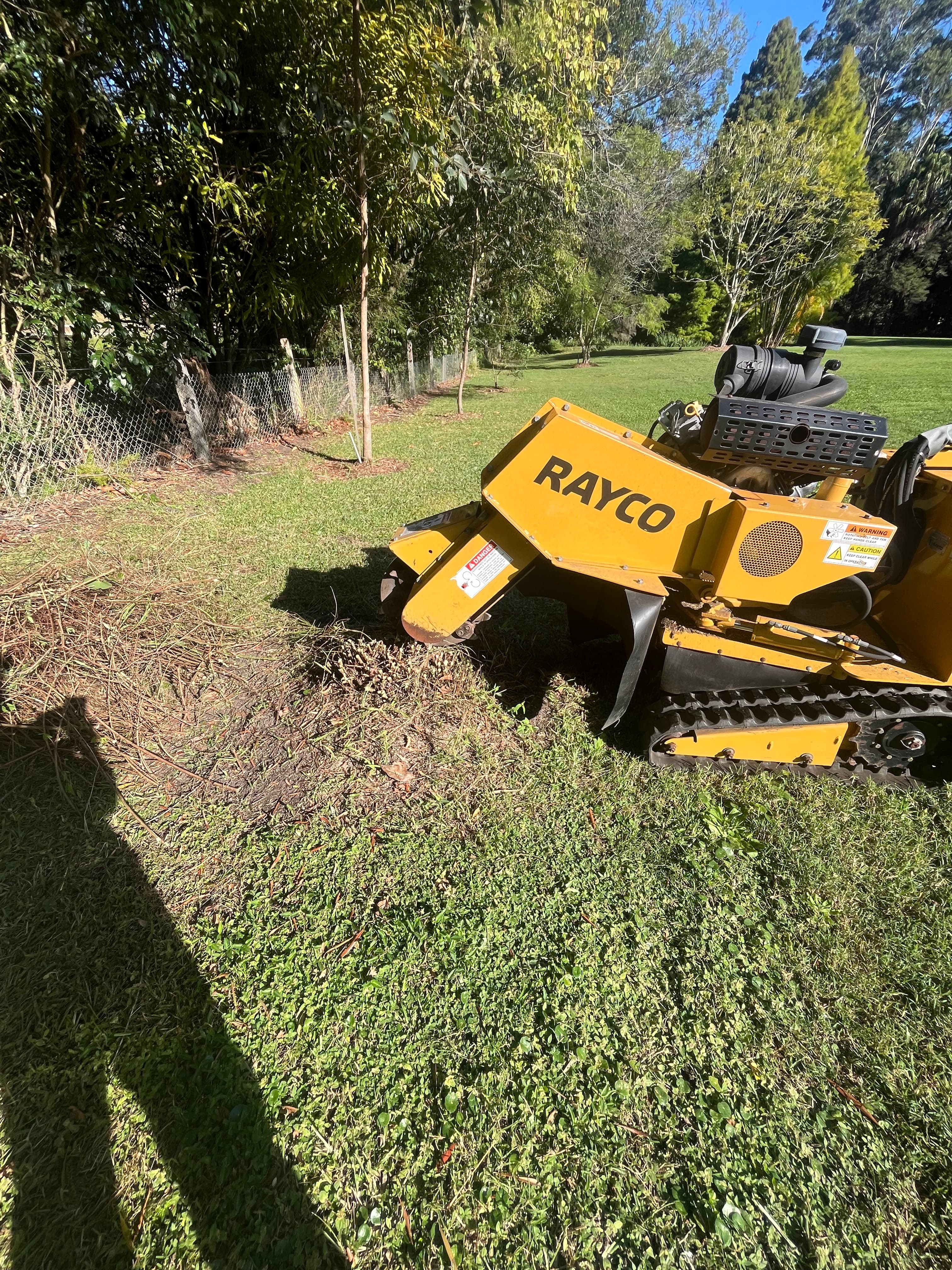 Stump removal completed — clean result